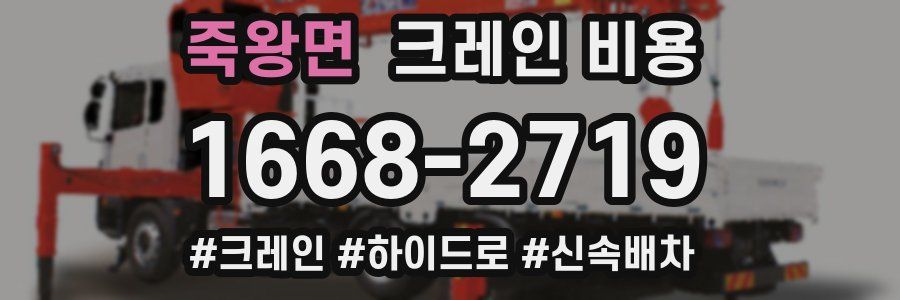 죽왕면 크레인 비용