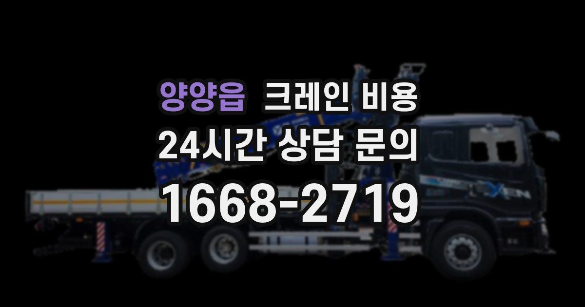 양양읍 크레인 비용