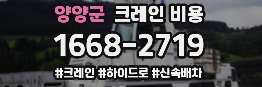 양양군 크레인 비용