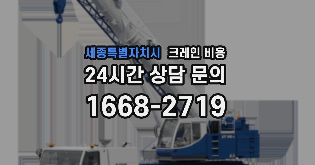 세종특별자치시 크레인 비용