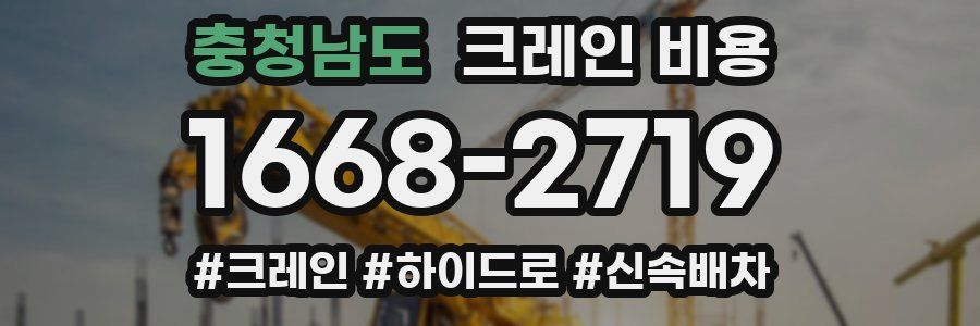 충청남도 크레인 비용