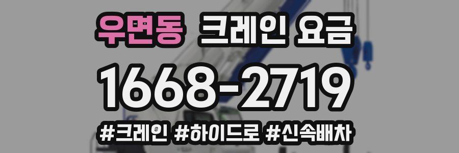 우면동 크레인 요금