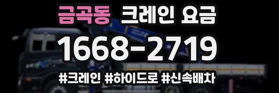 금곡동 크레인 요금