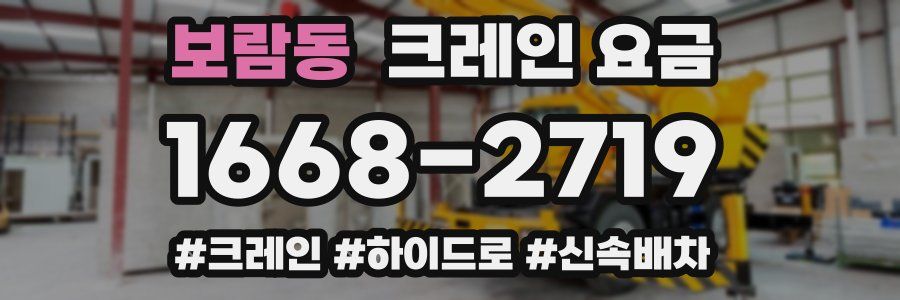 보람동 크레인 요금