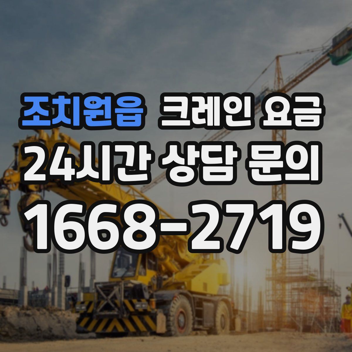 조치원읍 크레인 요금