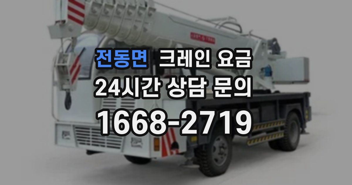 전동면 크레인 요금