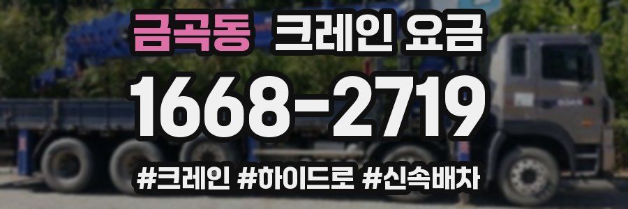 금곡동 크레인 요금