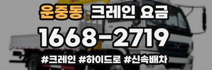 운중동 크레인 요금