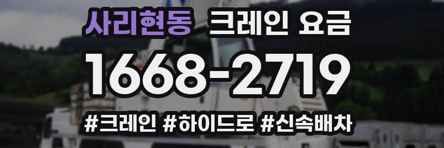 사리현동 크레인 요금