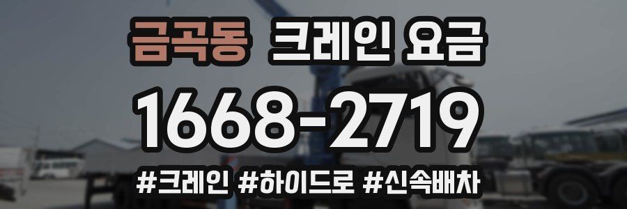 금곡동 크레인 요금