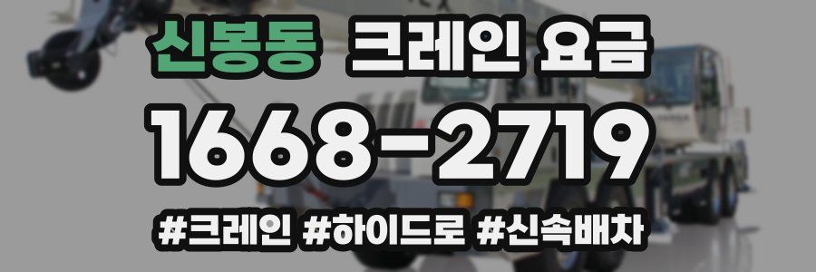 신봉동 크레인 요금
