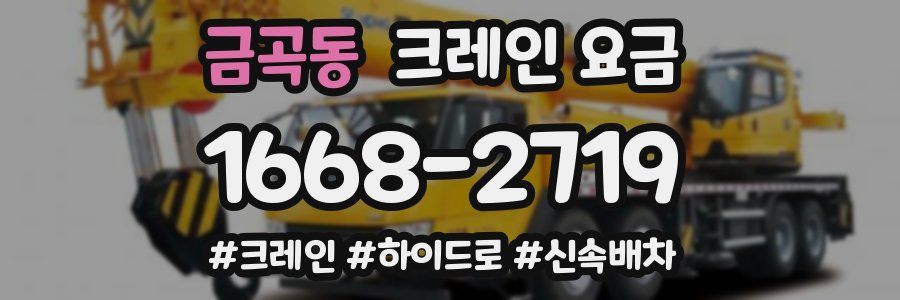 금곡동 크레인 요금