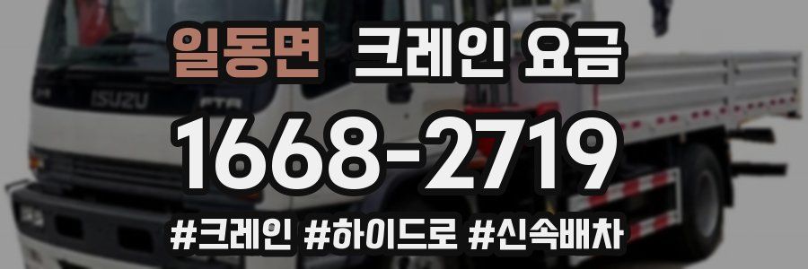 일동면 크레인 요금