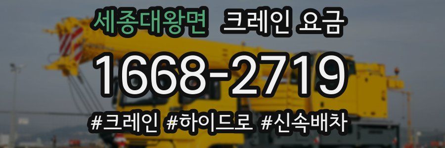 세종대왕면 크레인 요금