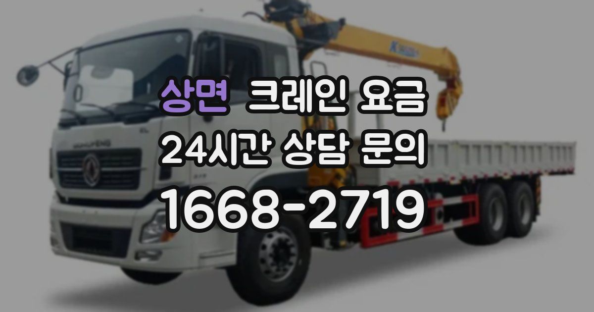 상면 크레인 요금