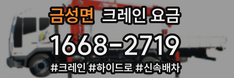 금성면 크레인 요금