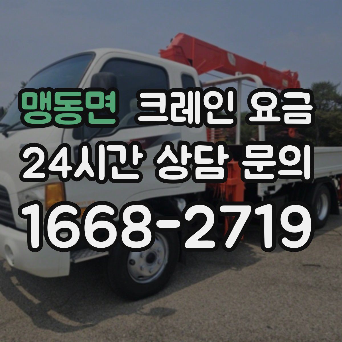 맹동면 크레인 요금