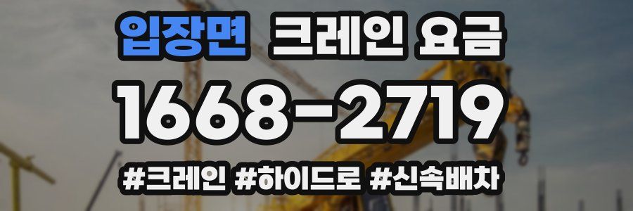 입장면 크레인 요금