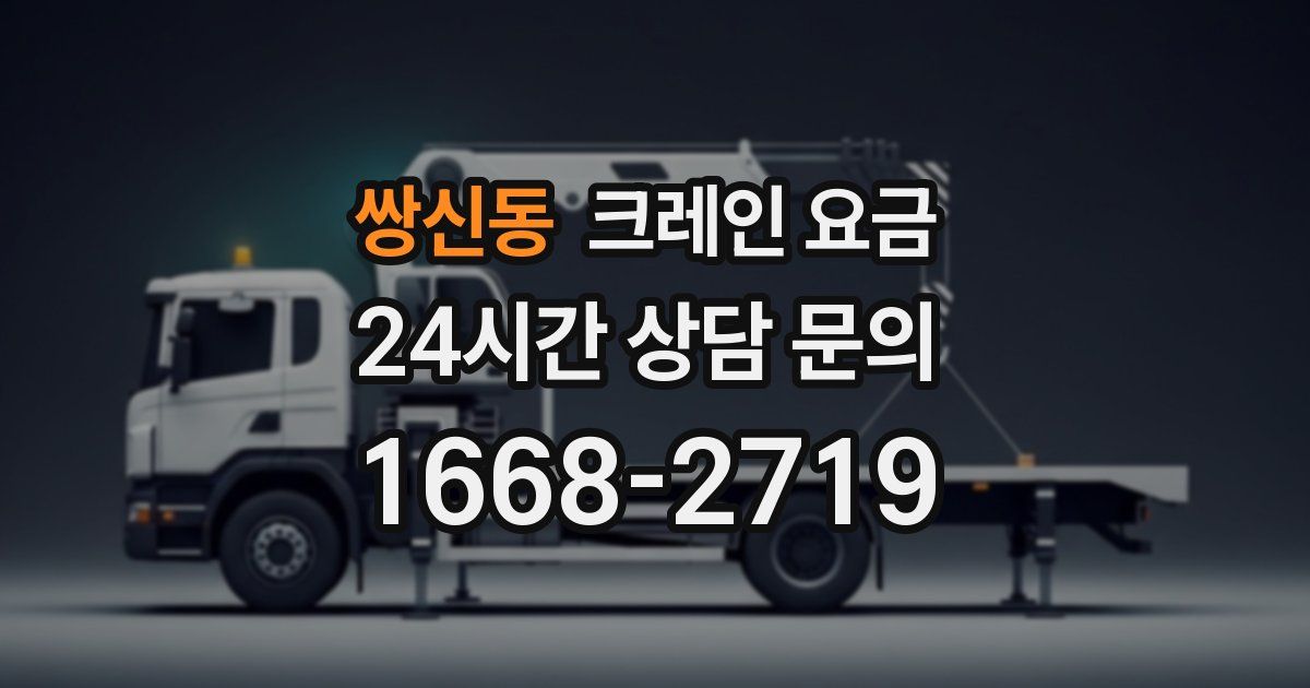 쌍신동 크레인 요금