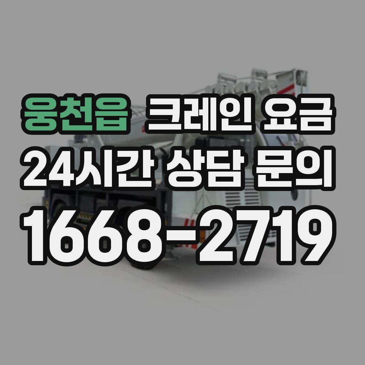 웅천읍 크레인 요금