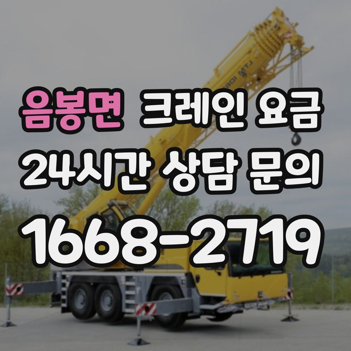 음봉면 크레인 요금