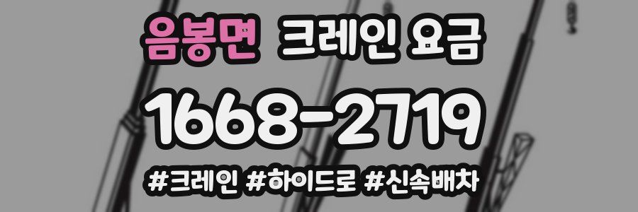 음봉면 크레인 요금