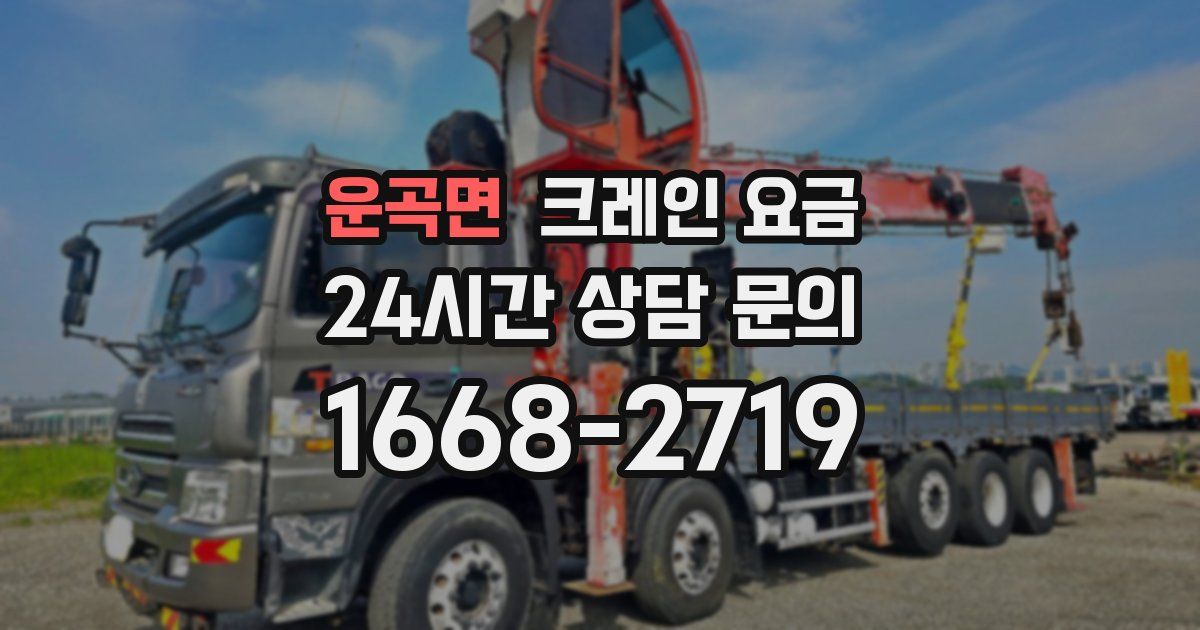 운곡면 크레인 요금