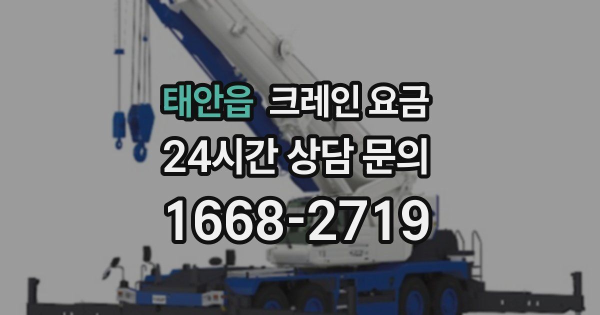 태안읍 크레인 요금