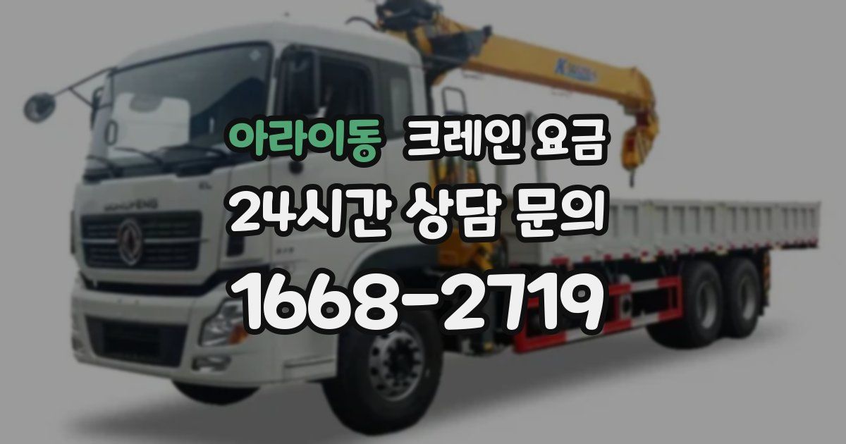 아라이동 크레인 요금
