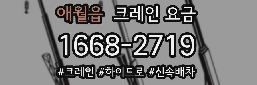 애월읍 크레인 요금