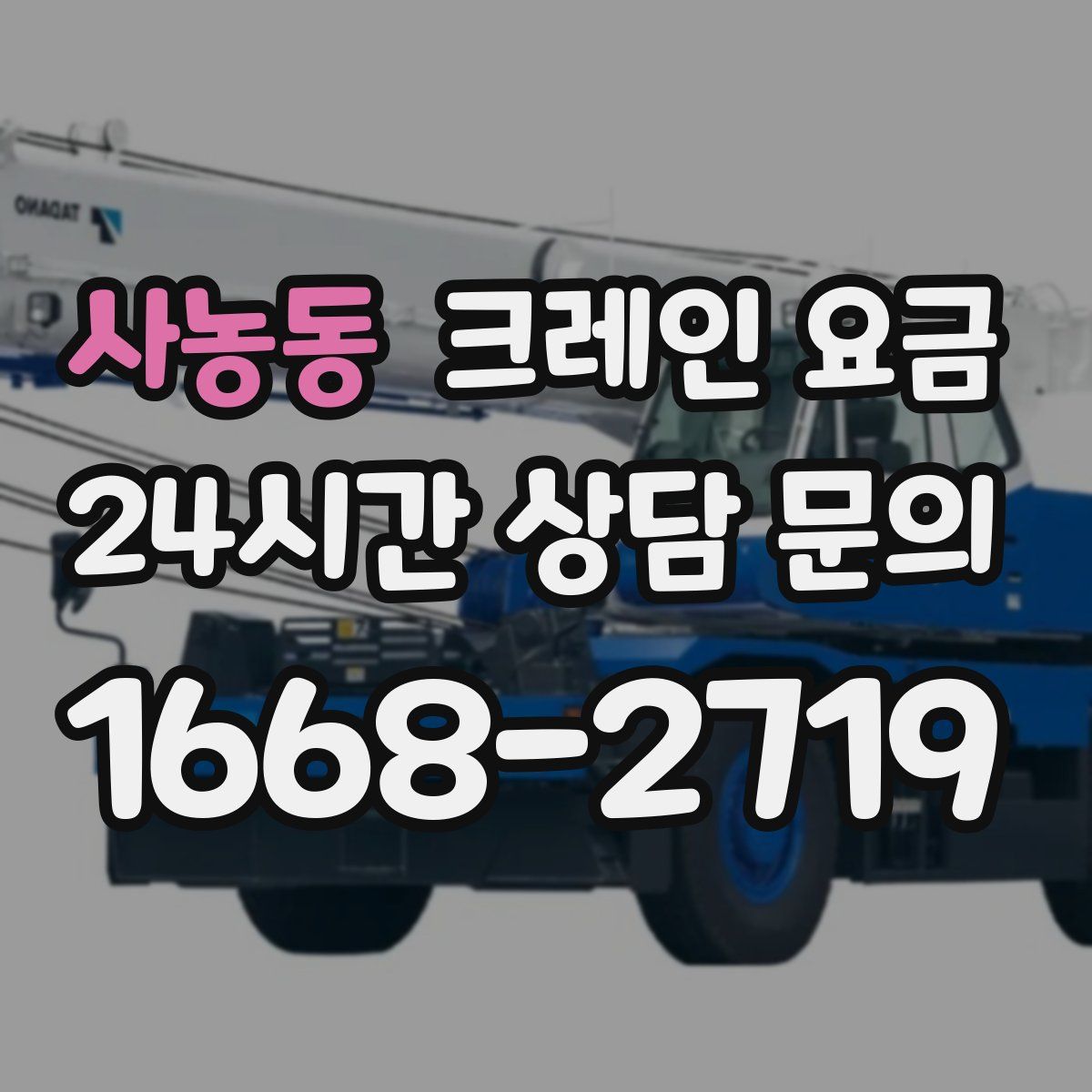 사농동 크레인 요금