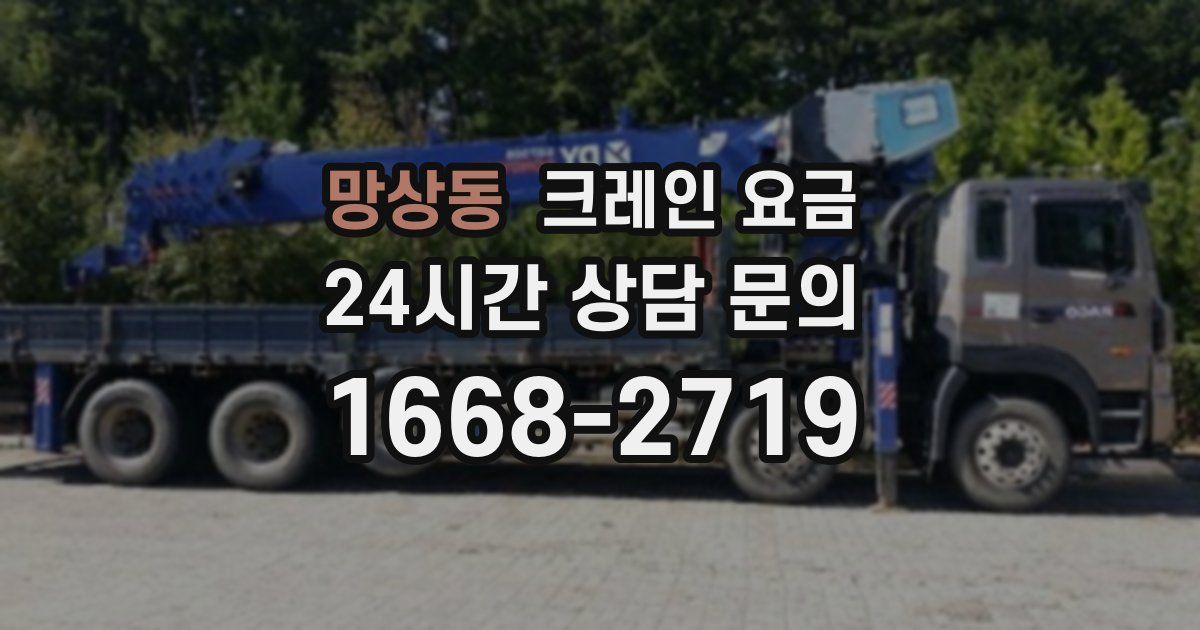 망상동 크레인 요금
