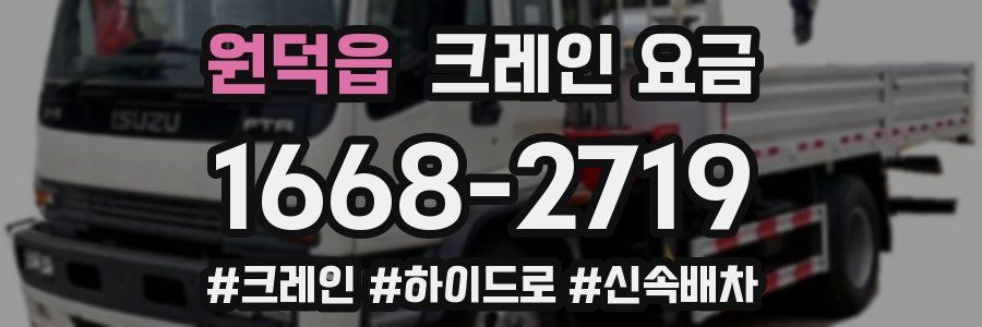원덕읍 크레인 요금