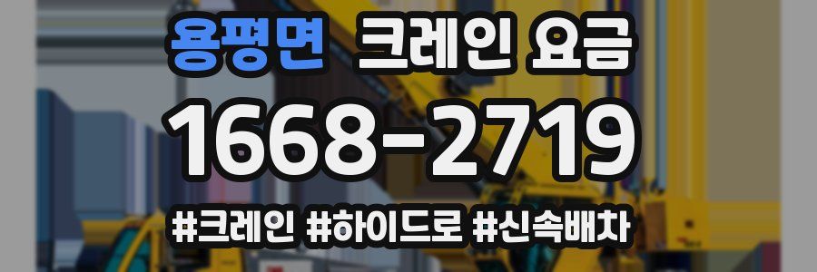 용평면 크레인 요금