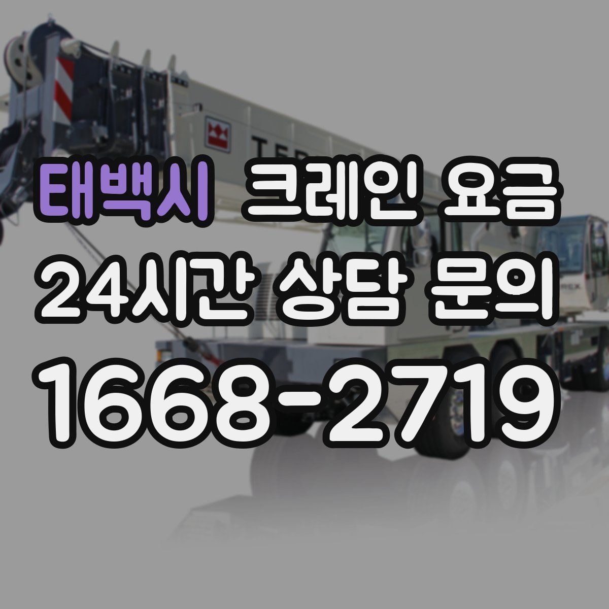 태백시 크레인 요금