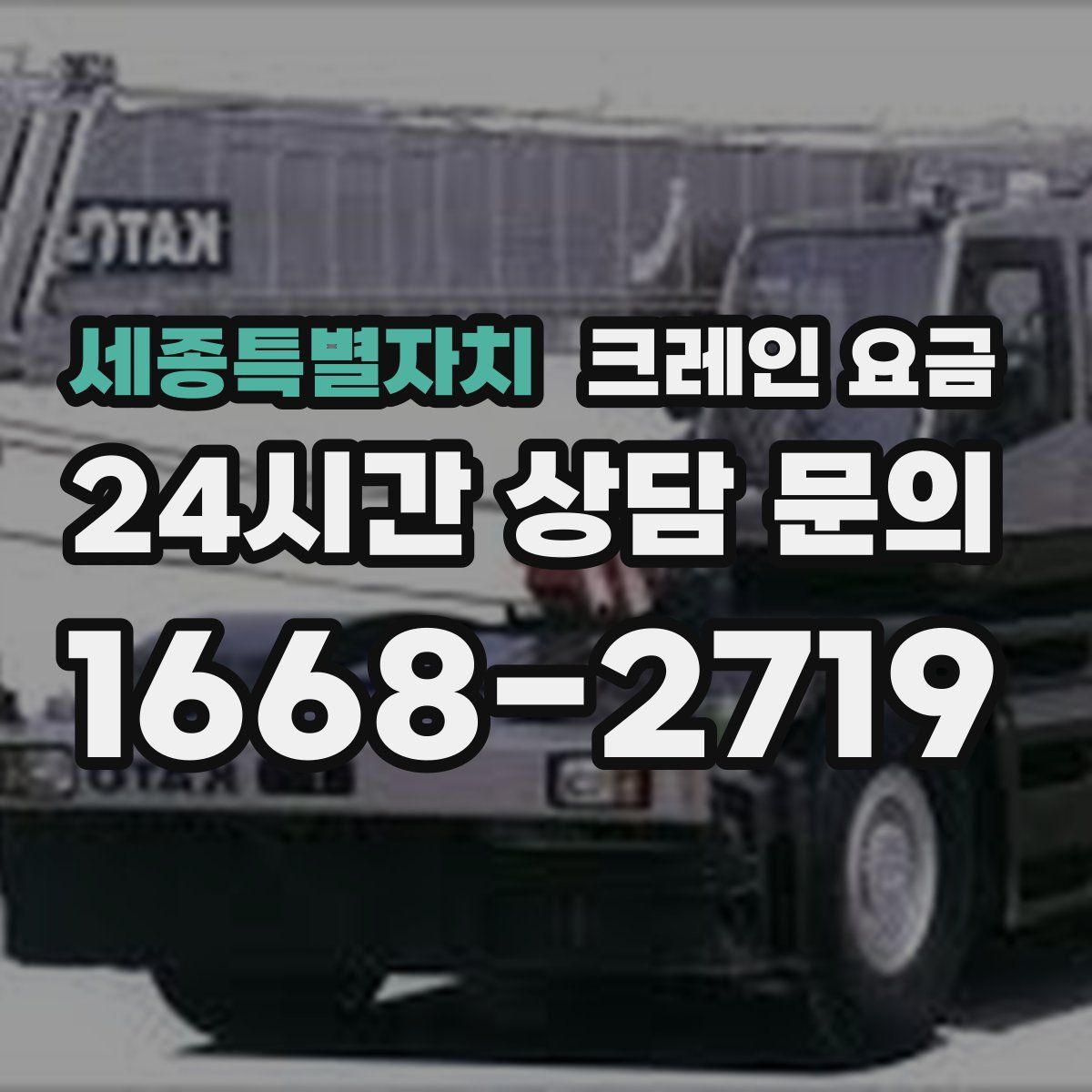 세종특별자치 크레인 요금