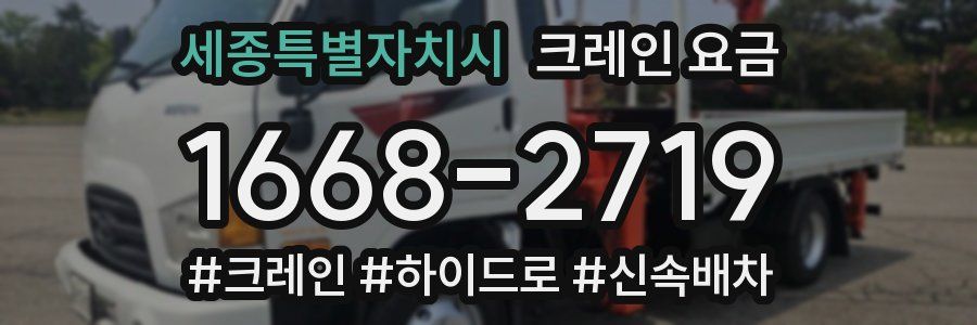 세종특별자치시 크레인 요금