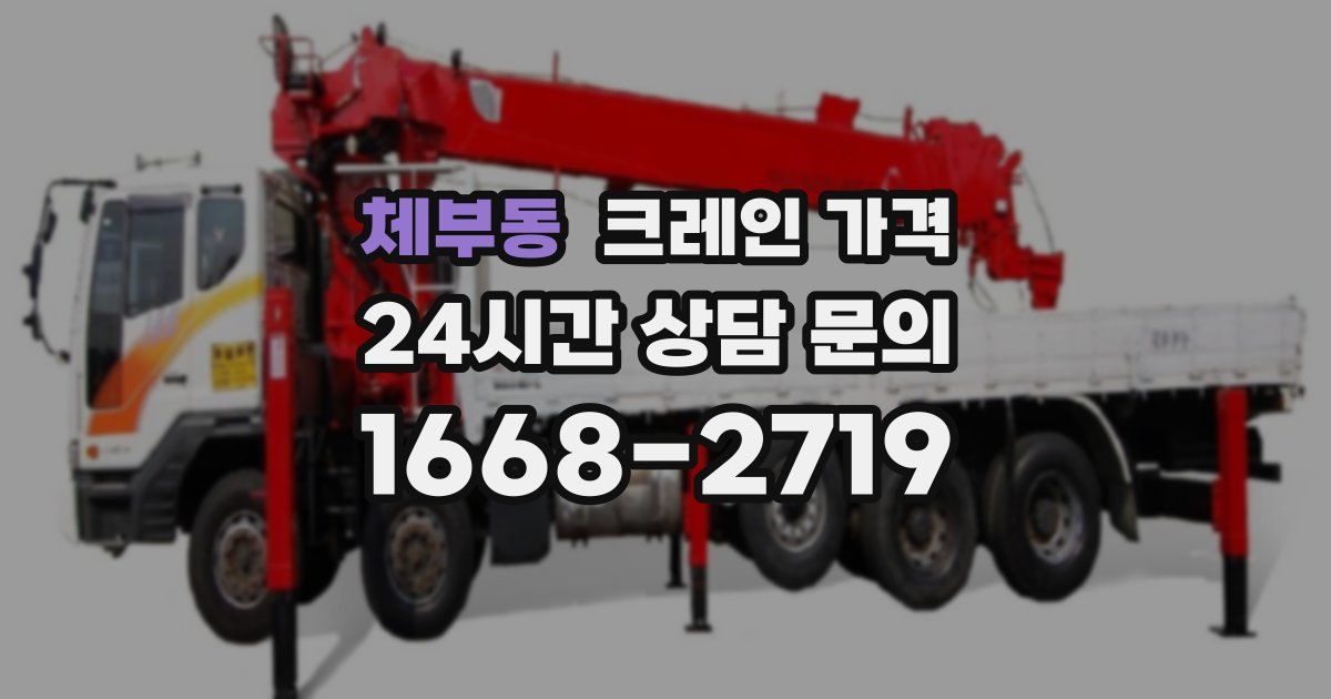 체부동 크레인 가격