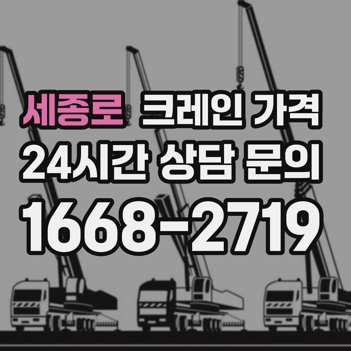 세종로 크레인 가격