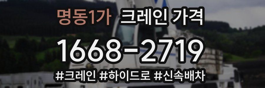 명동1가 크레인 가격