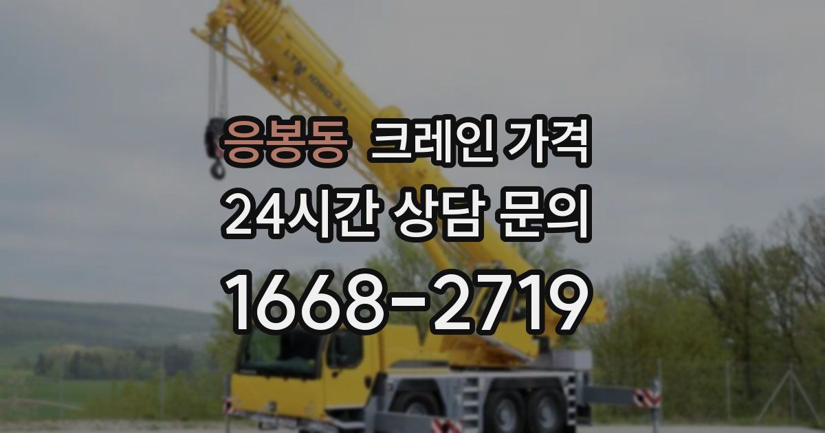 응봉동 크레인 가격