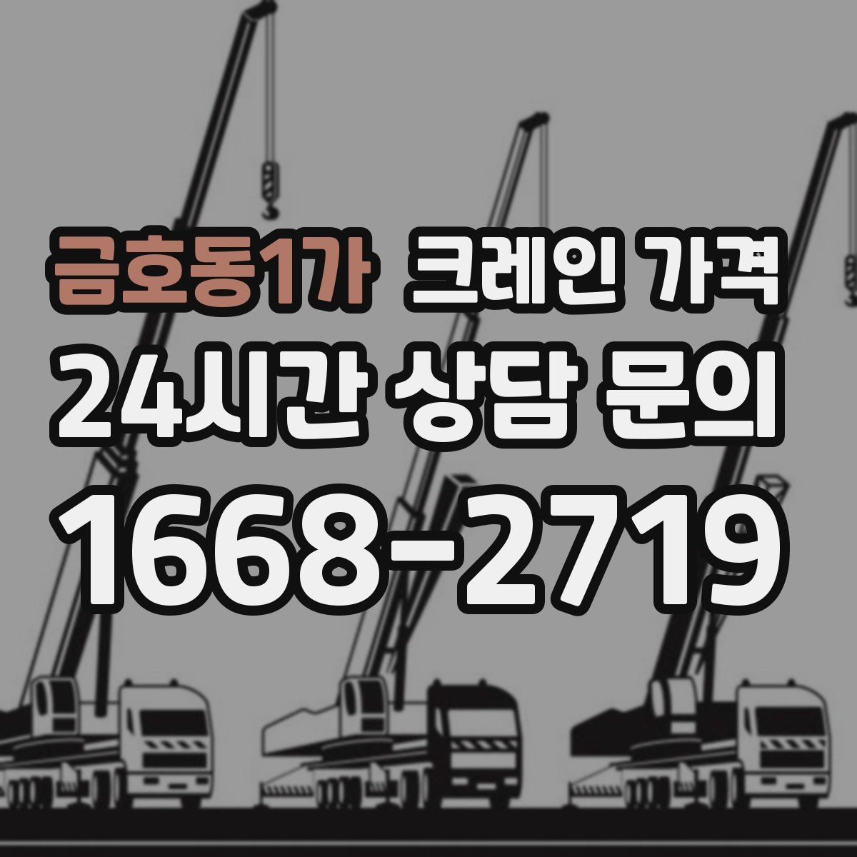 금호동1가 크레인 가격