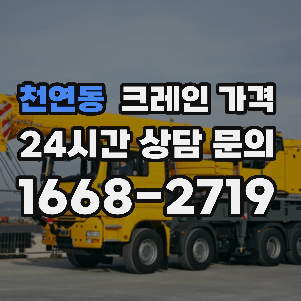 천연동 크레인 가격