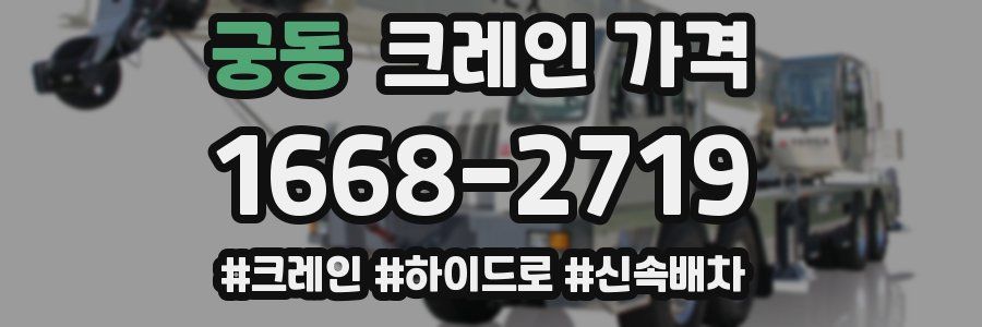 궁동 크레인 가격