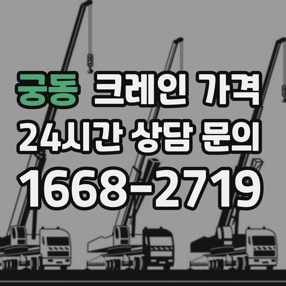 궁동 크레인 가격