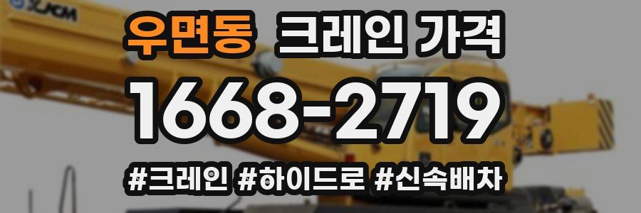 우면동 크레인 가격