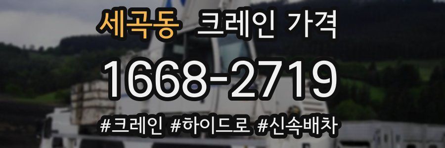 세곡동 크레인 가격