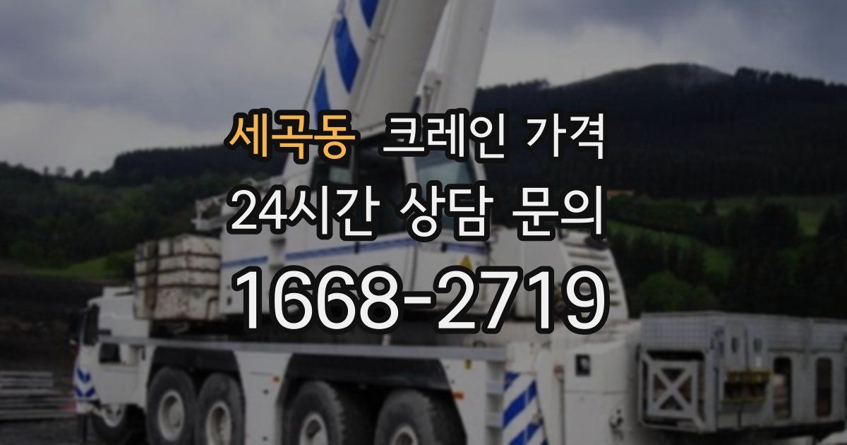 세곡동 크레인 가격