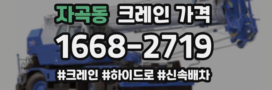 자곡동 크레인 가격