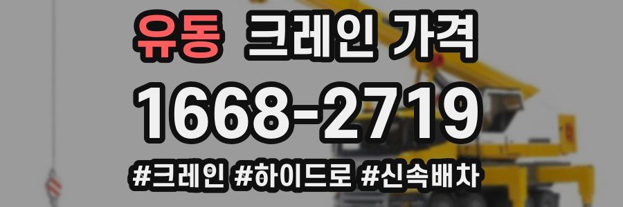 유동 크레인 가격